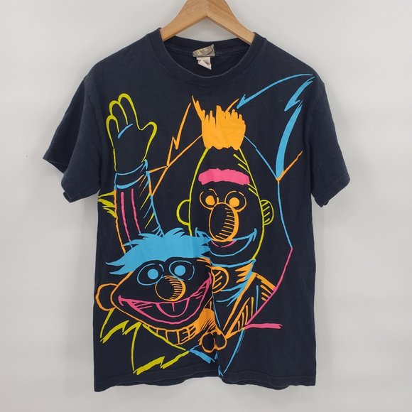 Vintage Other - Vintage Sesame Street Black Neon Graphic T-Shirt